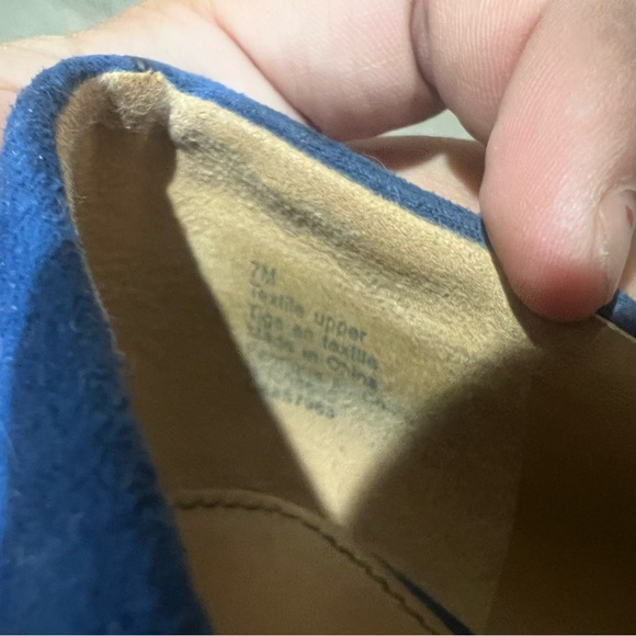 14th & Union Navy Blue Pointed Toe Suede Heels - Picture 5 of 5